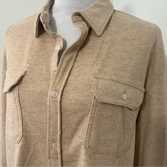 Kenneth Cole Mens Large Techni-Cole Button Up Knit Preppy Pockets Super Soft NWT - Picture 2 of 8